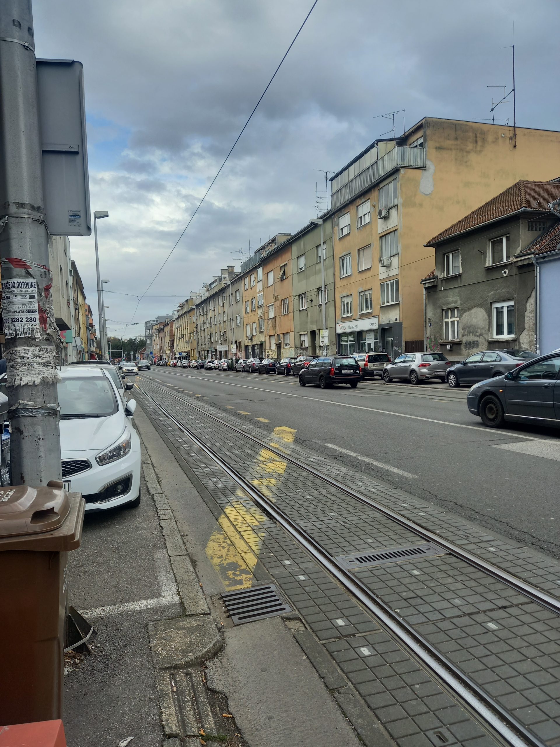 Ozaljska ulica u Zagrebu s drvećem uz pješačku površinu
