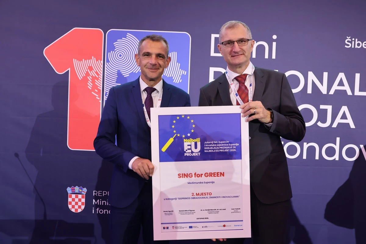Sudionici projekta SING for GREEN na dodjeli priznanja